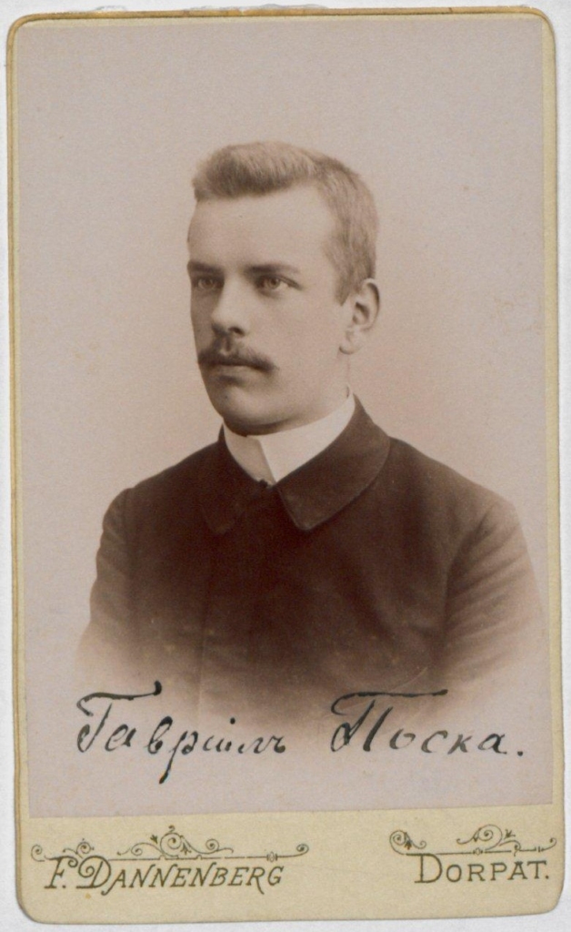 Jaani noorim vend Gabriel Poska üliõpilasena Tartu Ülikoolis, foto Rahvusarhiiv